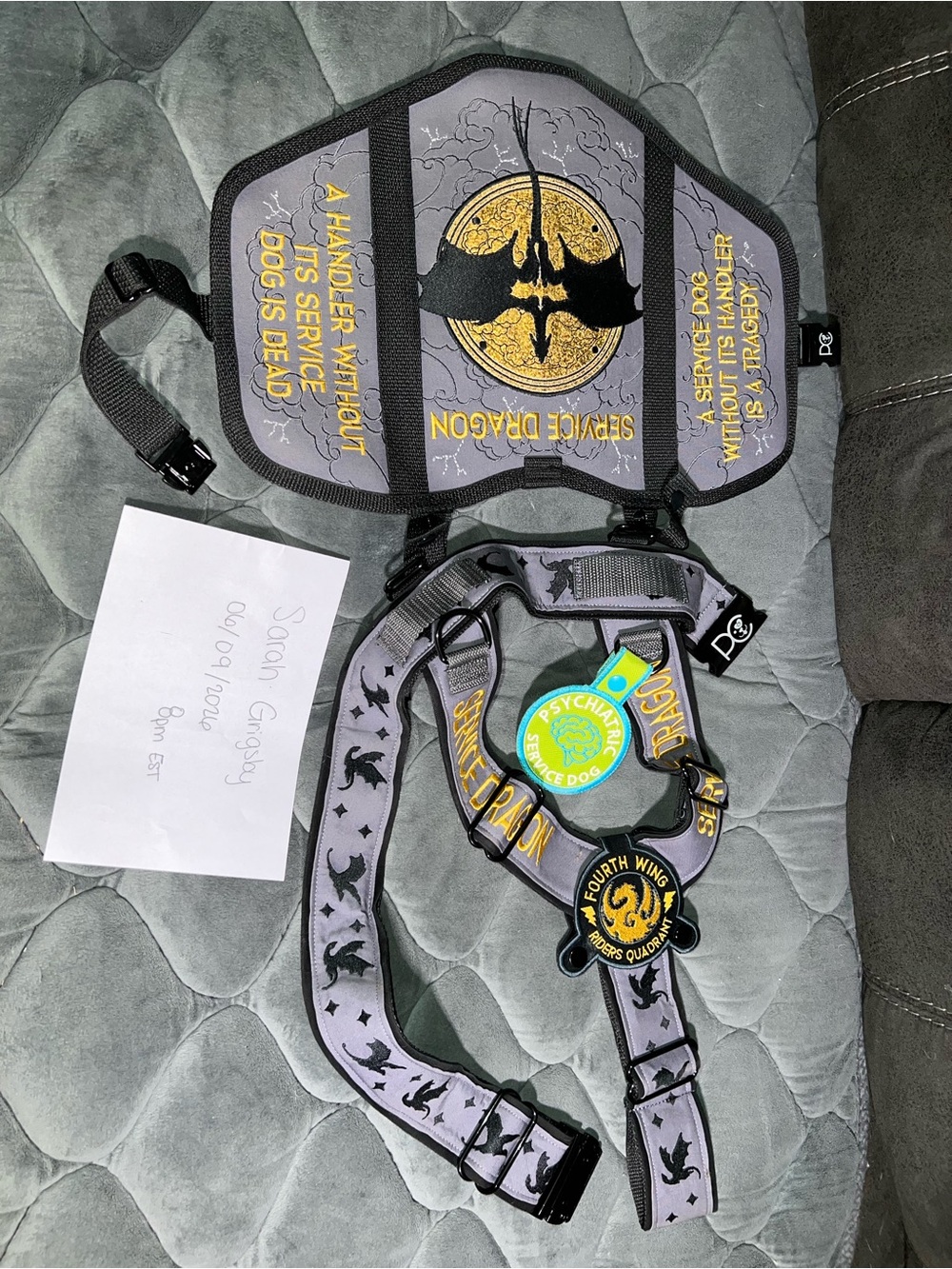 Fourth Wing Service Dog Set